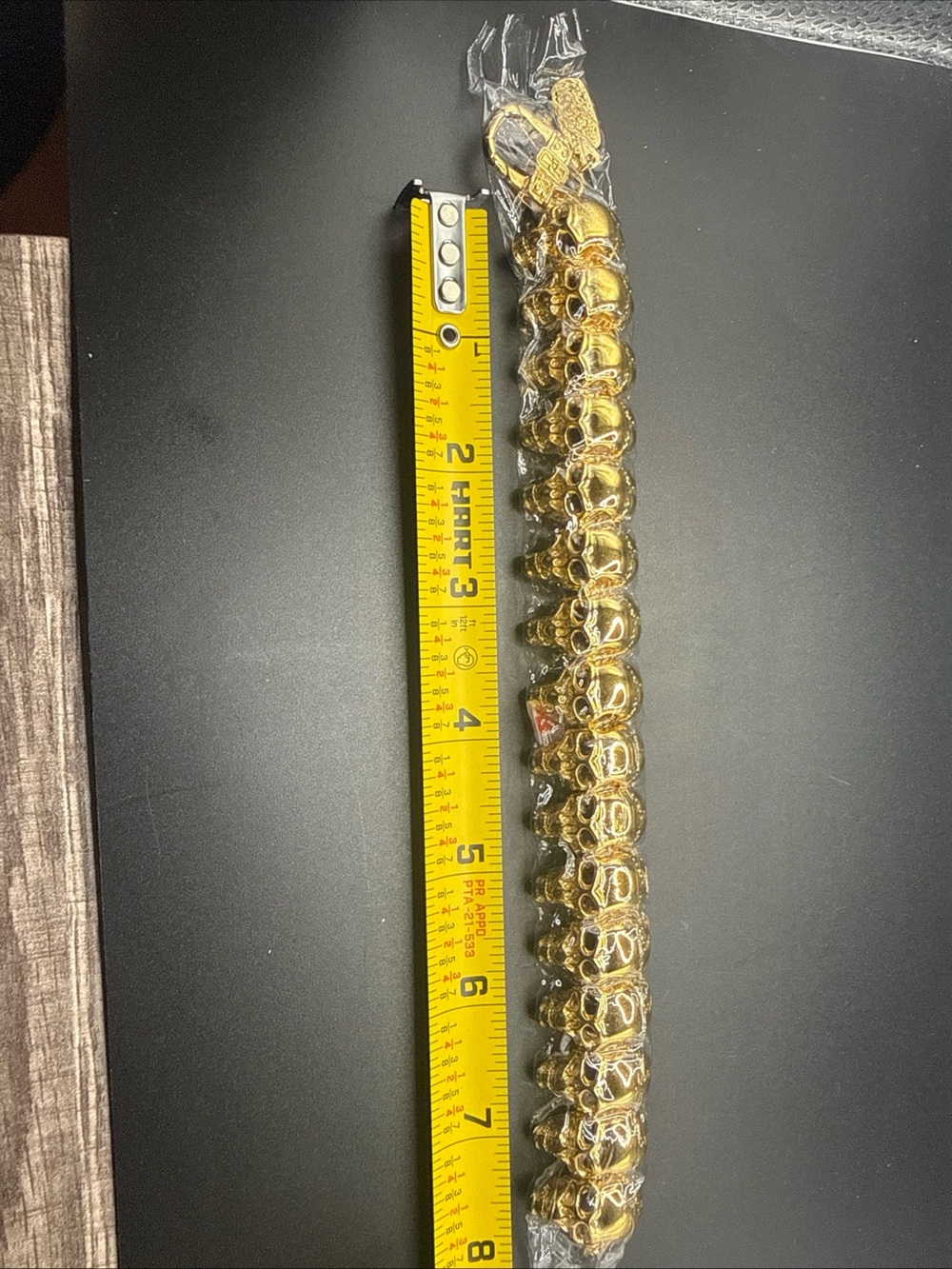 Invicta Gold Skull Link Bracelet - Bold Statement Piece